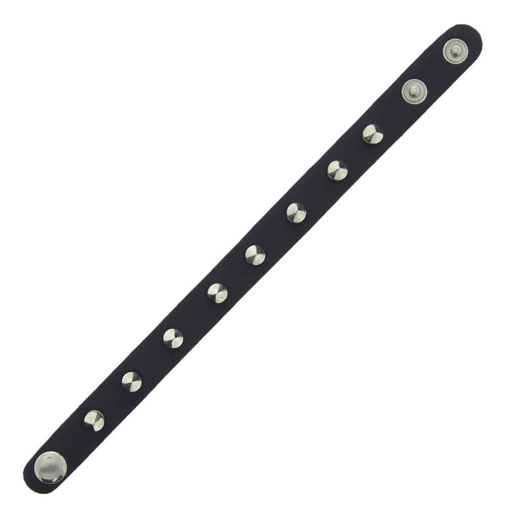 Zac's Alter Ego - 1 Row Spike Studded Bracelet - Noir